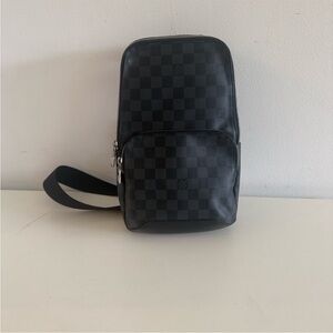 Louis Vuitton Black Checkered Belt Bag